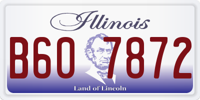 IL license plate B607872