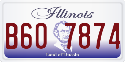 IL license plate B607874