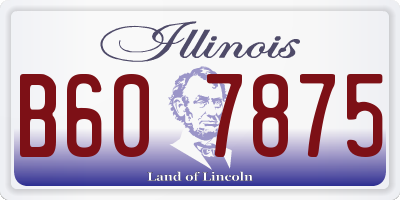 IL license plate B607875