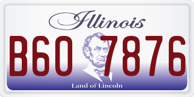 IL license plate B607876