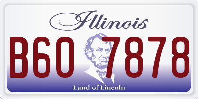 IL license plate B607878