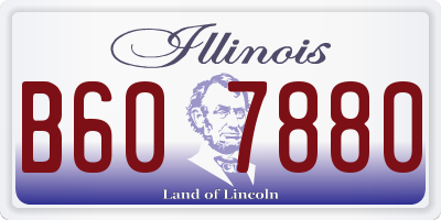 IL license plate B607880
