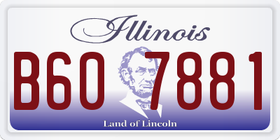 IL license plate B607881