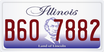 IL license plate B607882
