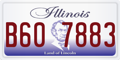 IL license plate B607883