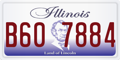 IL license plate B607884