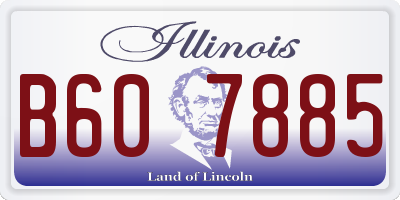 IL license plate B607885
