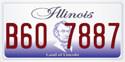IL license plate B607887