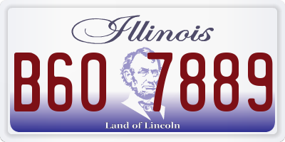 IL license plate B607889