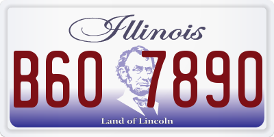IL license plate B607890