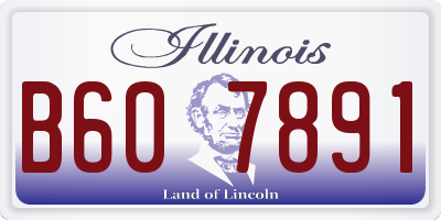 IL license plate B607891