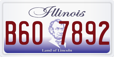 IL license plate B607892