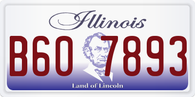 IL license plate B607893