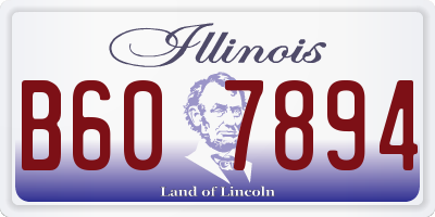 IL license plate B607894