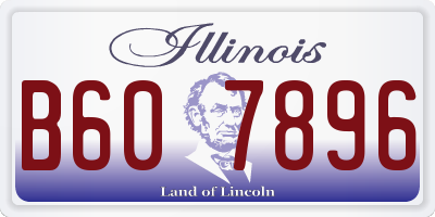 IL license plate B607896