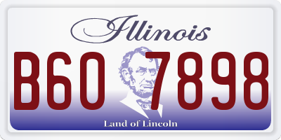 IL license plate B607898