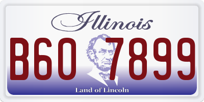 IL license plate B607899