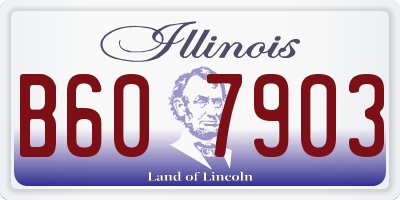 IL license plate B607903
