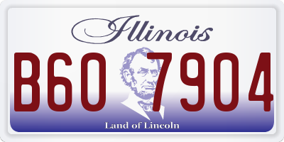 IL license plate B607904