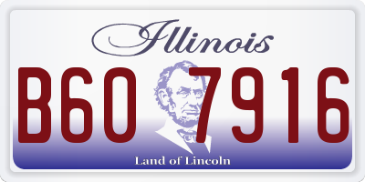 IL license plate B607916