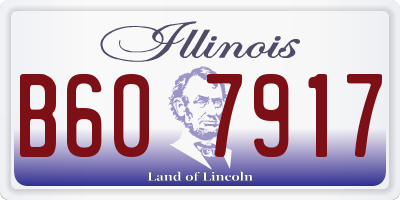 IL license plate B607917