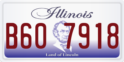 IL license plate B607918