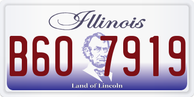 IL license plate B607919