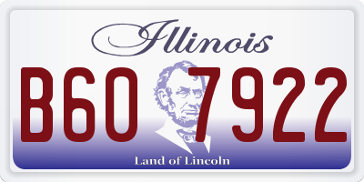 IL license plate B607922