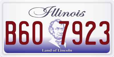 IL license plate B607923
