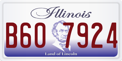 IL license plate B607924