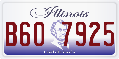IL license plate B607925