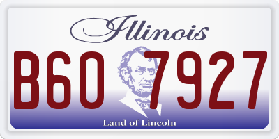 IL license plate B607927
