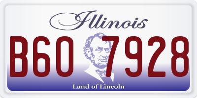 IL license plate B607928