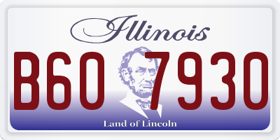 IL license plate B607930