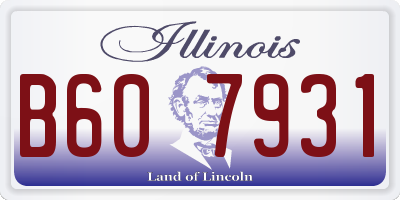 IL license plate B607931