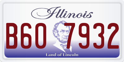IL license plate B607932
