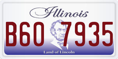IL license plate B607935