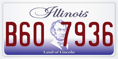 IL license plate B607936