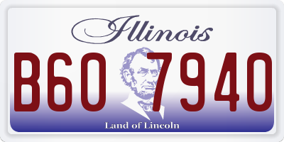 IL license plate B607940