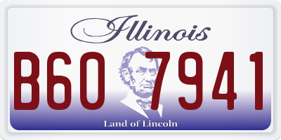 IL license plate B607941