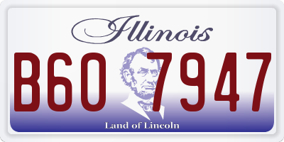 IL license plate B607947