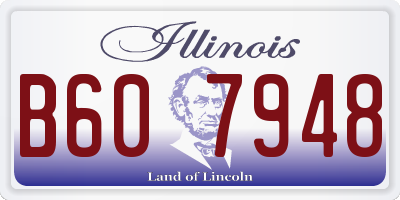 IL license plate B607948