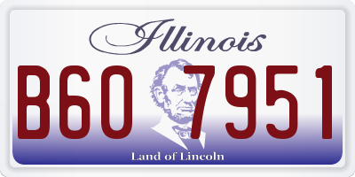 IL license plate B607951