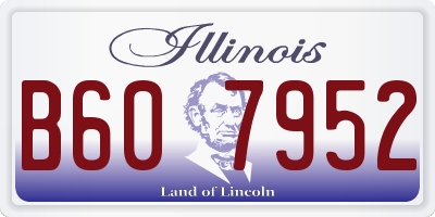 IL license plate B607952