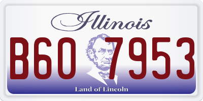 IL license plate B607953