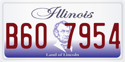 IL license plate B607954