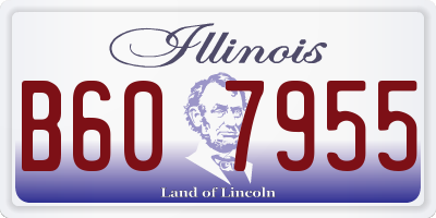 IL license plate B607955