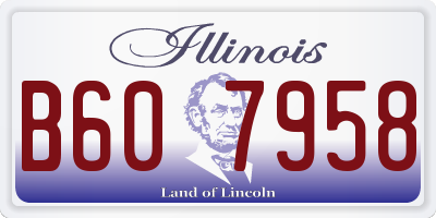 IL license plate B607958