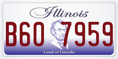 IL license plate B607959