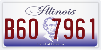 IL license plate B607961